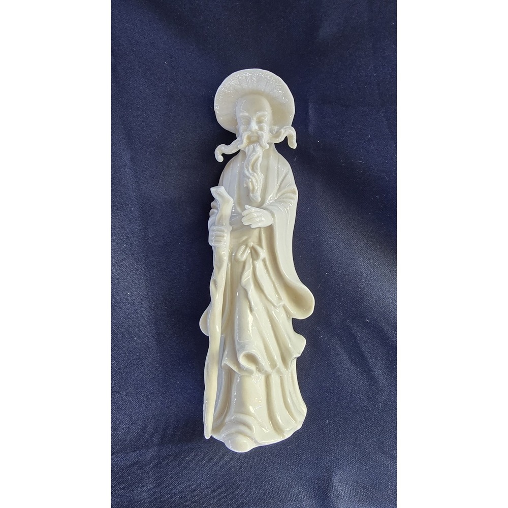 Vintage Ardalt Japan Lenwile China White Glazed Sage Immortal Figurine 7 inches